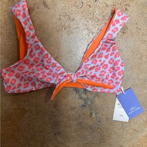 SAYLER MADE Pink and Orange Bikini Top SIZE SMAL